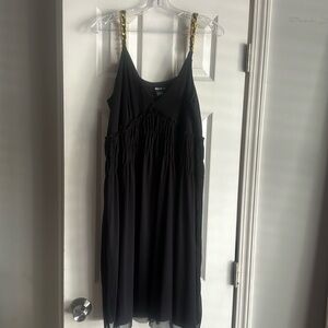 Black chain strap dress